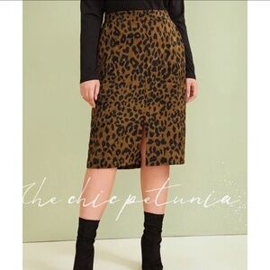 Leopard Print Skirt Plus size